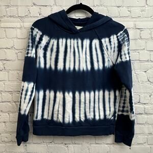 Madewell Retro Blue White Tie Dye Pullover Hoodie Cotton Size XS Casual Fall
